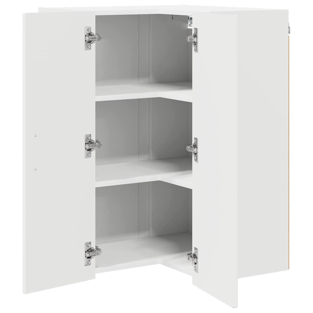 Kitchen Wall Cabinet High Gloss White 57 x 57 x 80 cm