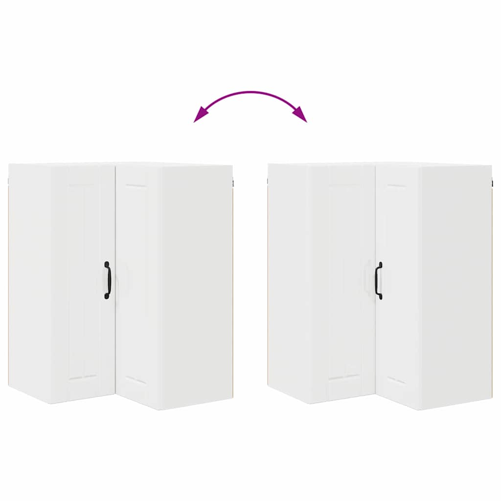 Kitchen Wall Cabinet High Gloss White 57 x 57 x 80 cm