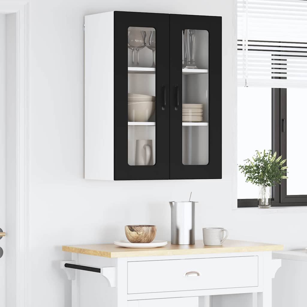 Kitchen Wall Cabinet Black 60 x 31 x 80 cm Engineered Wood