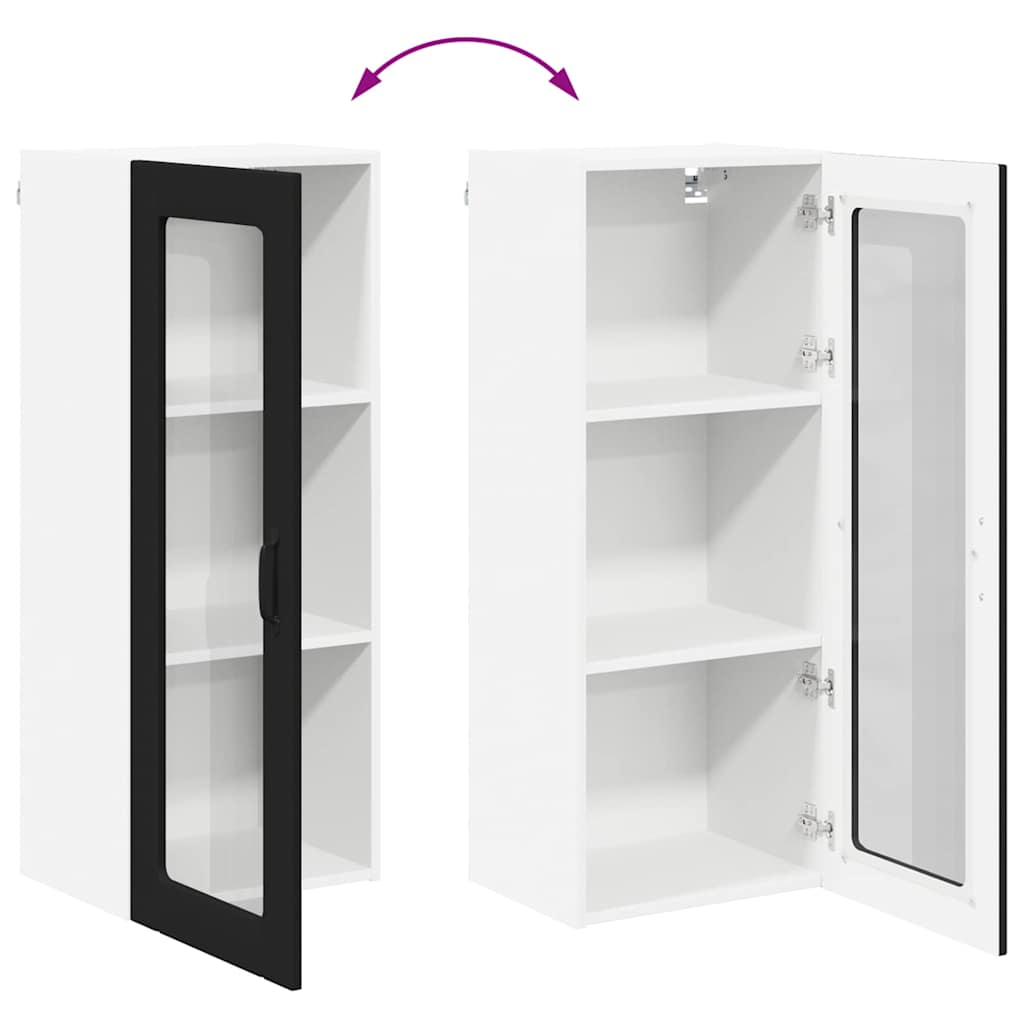 Kitchen Wall Cabinet Black 40 x 31 x 100 cm Engineered Wood