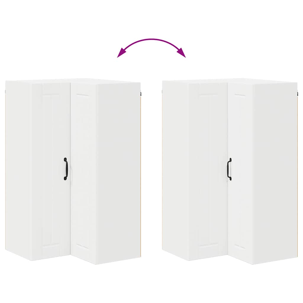 Kitchen Wall Cabinet White 57 x 57 x 100 cm Engineered Wood