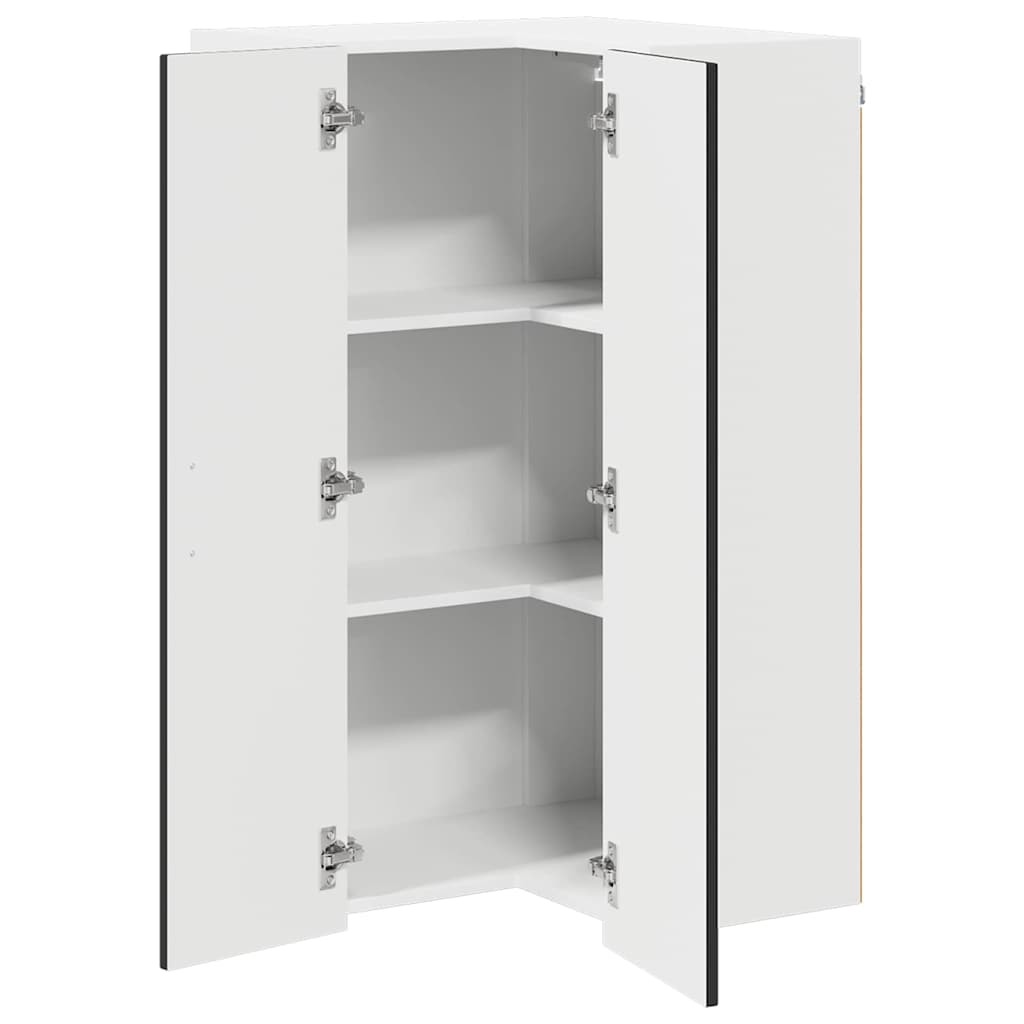 Kitchen Wall Cabinet Black 57 x 57 x 100 cm Engineered Wood