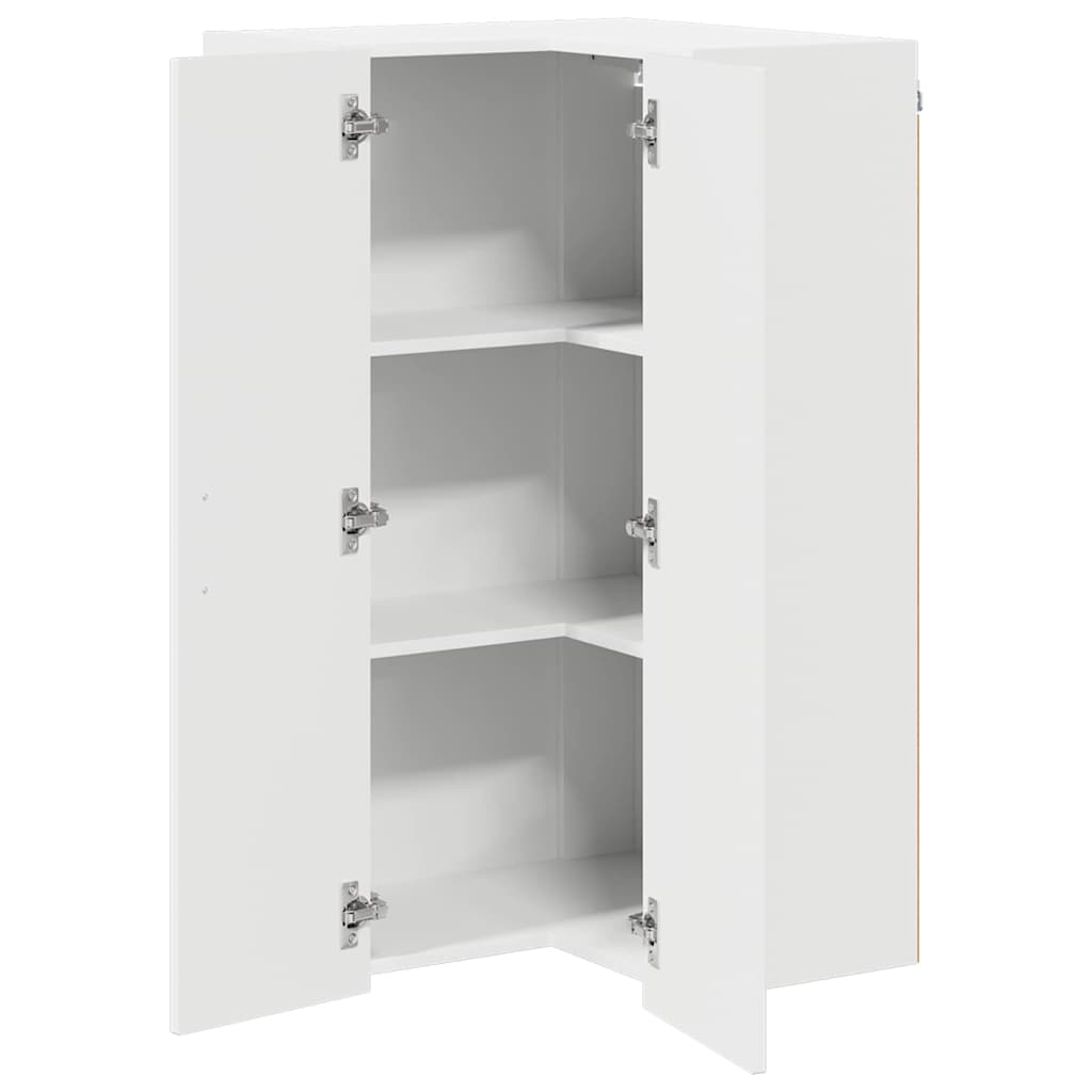 Kitchen Wall Cabinet High Gloss White 57 x 57 x 100 cm