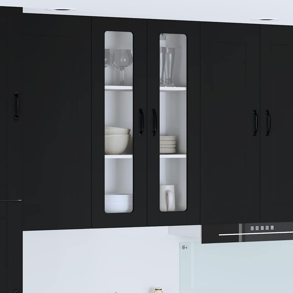 Kitchen Wall Cabinet Black 60 x 31 x 100 cm Engineered Wood