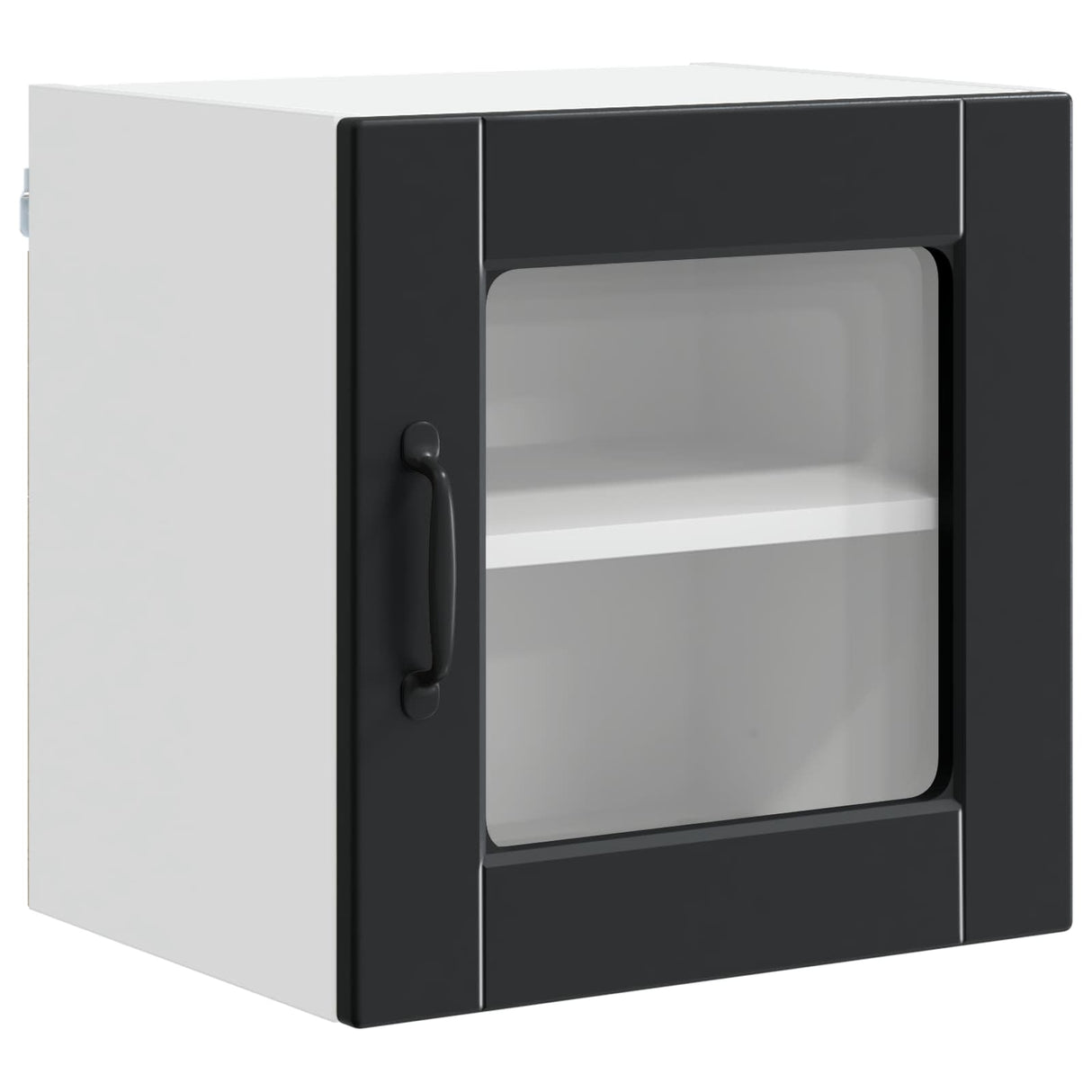 Wall Glass Cabinet PORTO Black 40 x 31 x 40 cm Engineered Wood