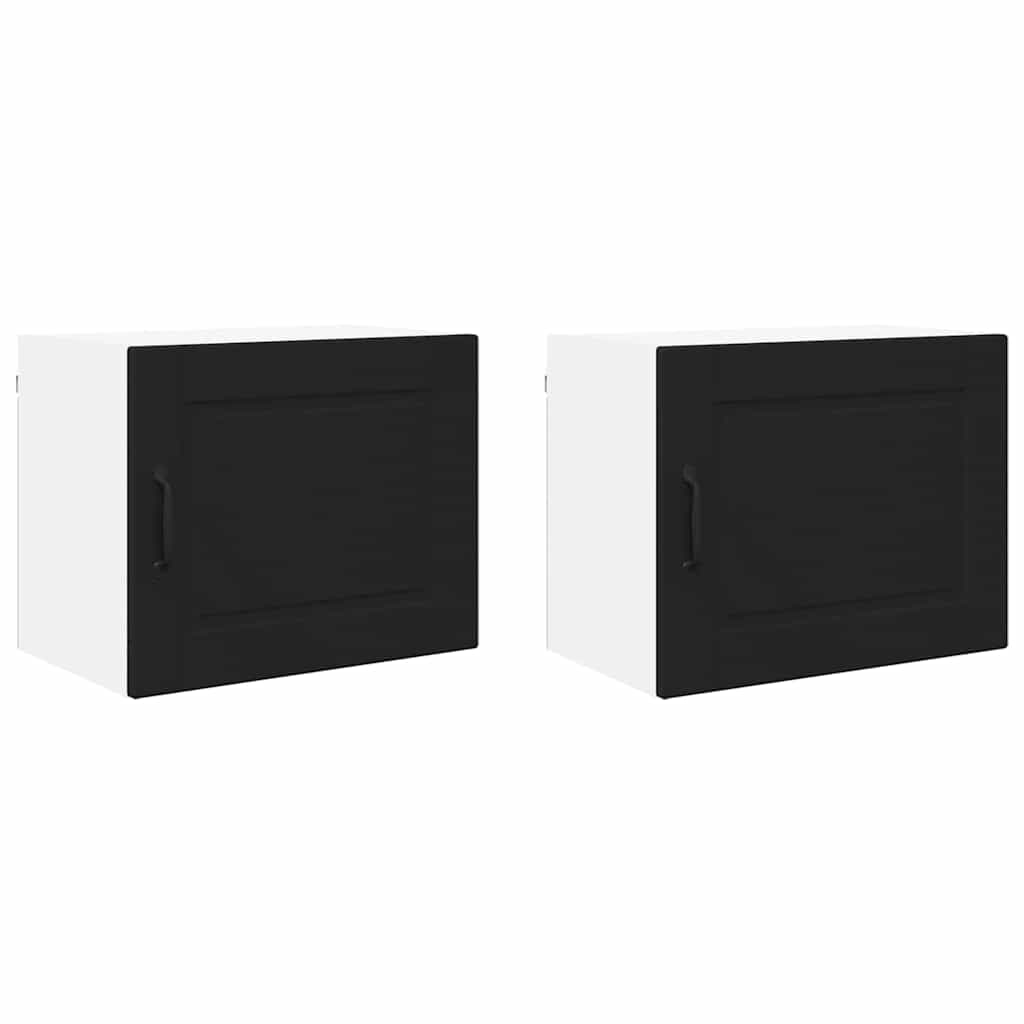 Kitchen Wall Cabinet with Shelf 2 pcs Black 50 x 31 x 40 cm