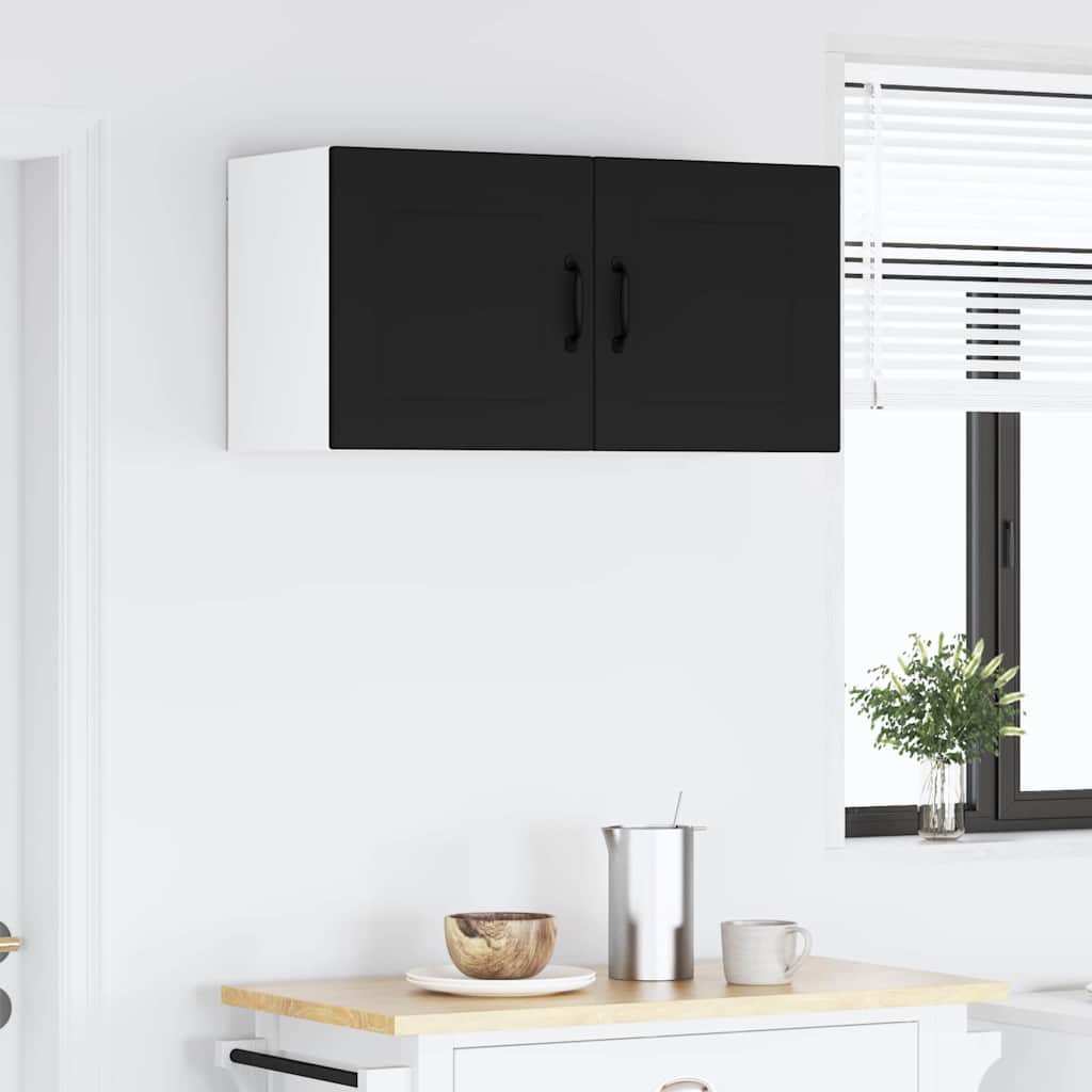 Kitchen Wall Cabinet Black 80 x 31 x 40 cm Engineered Wood
