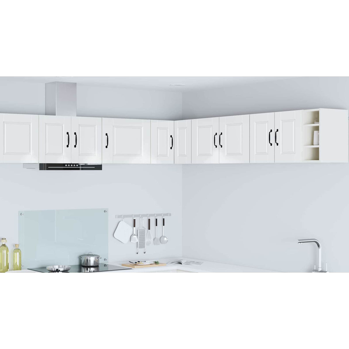 Wall Corner Cabinet PORTO High Gloss White 57 x 57 x 40 cm