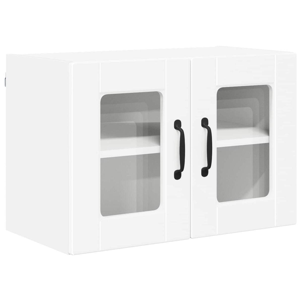 Wall Glass Cabinet PORTO White 60 x 31 x 40 cm Engineered Wood