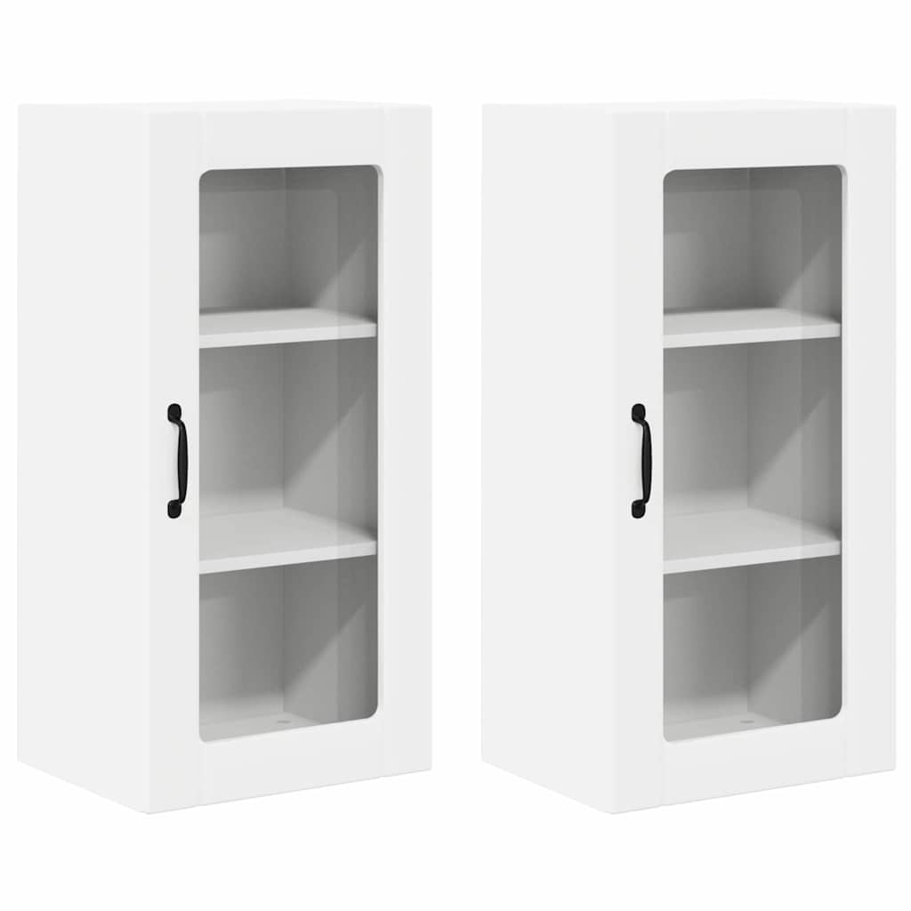 Kitchen Wall Cabinet with Shelf 2 pcs White 40 x 31 x 80 cm