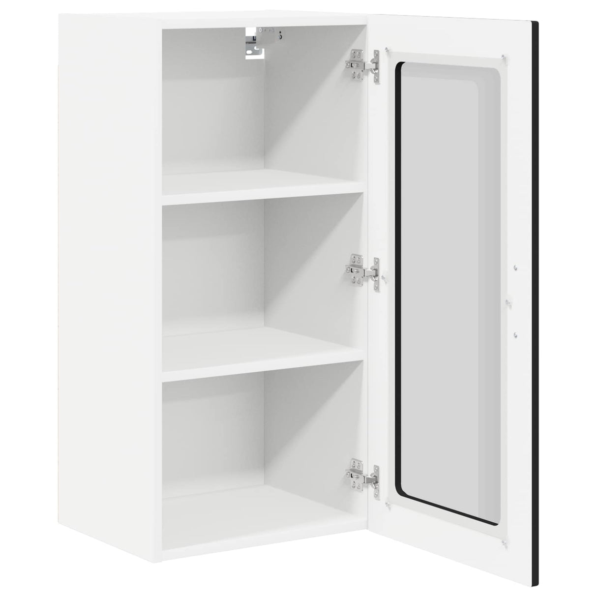 Wall Glass Cabinet PORTO Black 40 x 31 x 80 cm Engineered Wood