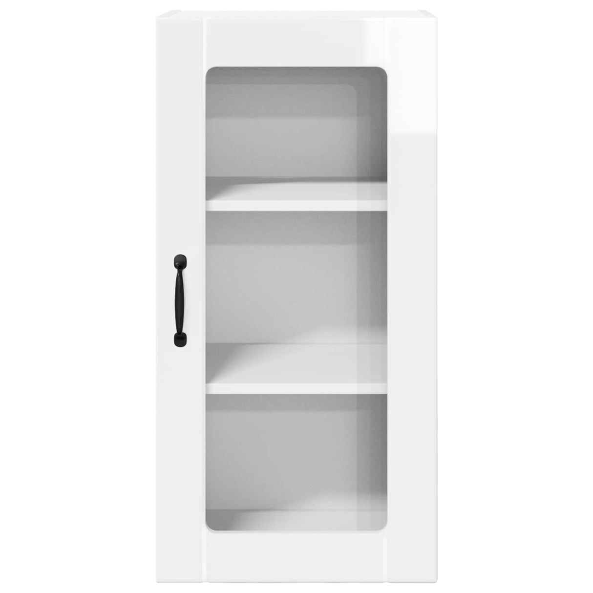 Wall Glass Cabinet PORTO 2 pcs High Gloss White 40 x 31 x 80 cm
