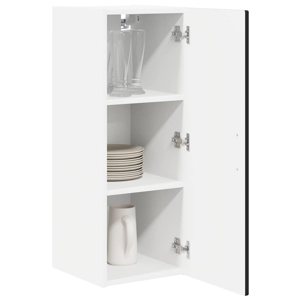 Wall Cabinet PORTO Black 30 x 31 x 80 cm Engineered Wood