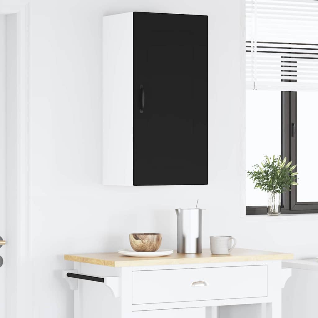 Kitchen Wall Cabinet Black 40 x 31 x 80 cm Engineered Wood