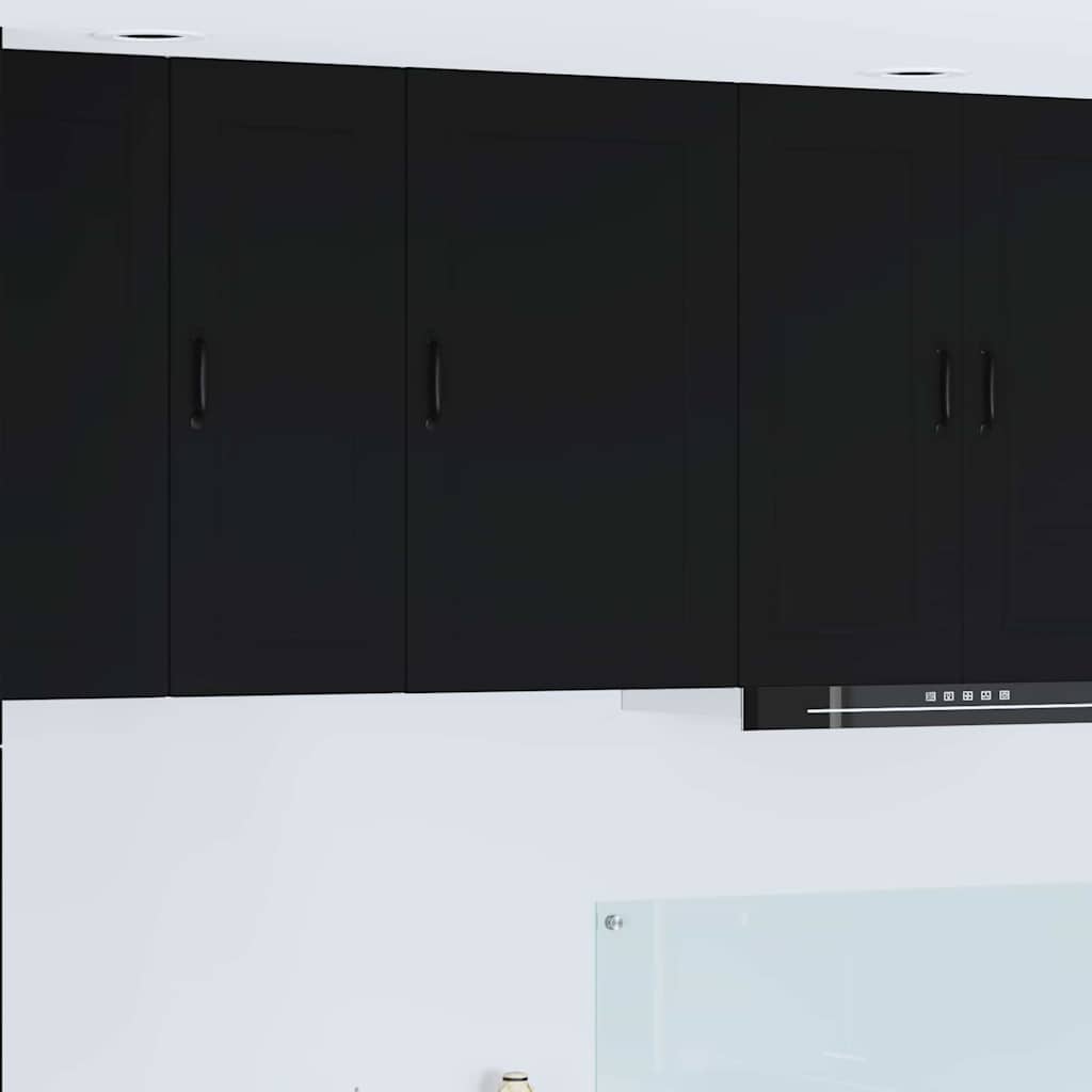 Kitchen Wall Cabinet Black 50 x 31 x 80 cm Engineered Wood