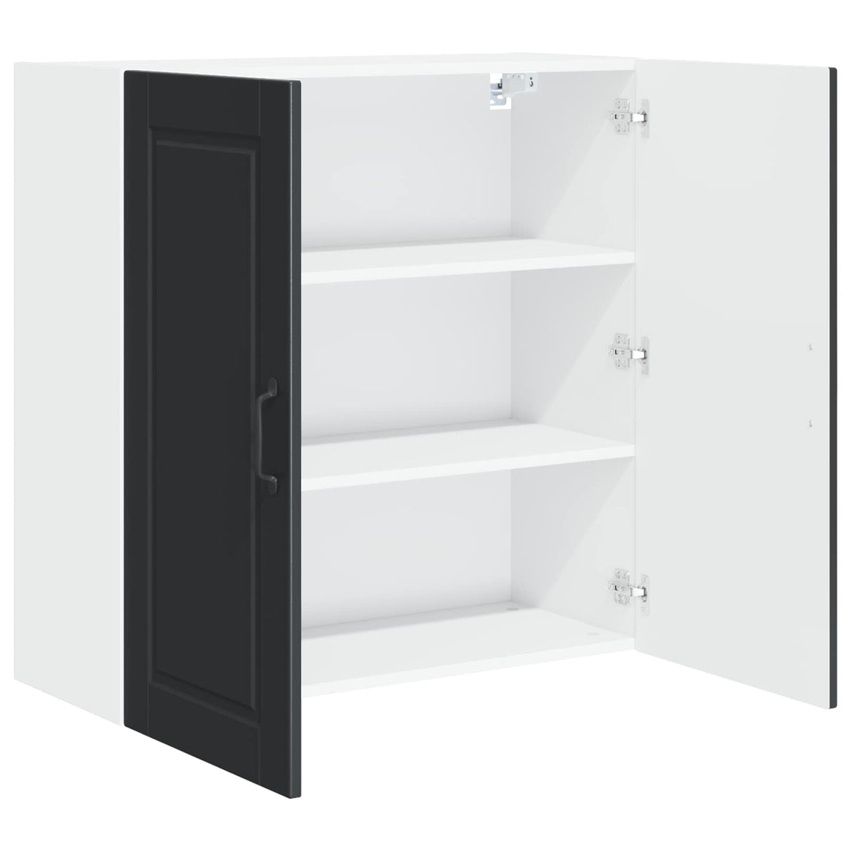 Wall Cabinet PORTO Black 80 x 31 x 80 cm Engineered Wood