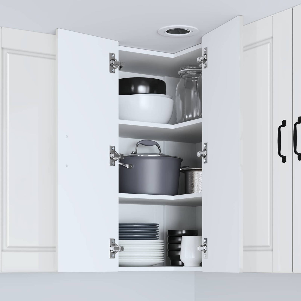 Kitchen Cabinet with Shelf High Gloss White 57 x 57 x 80 cm