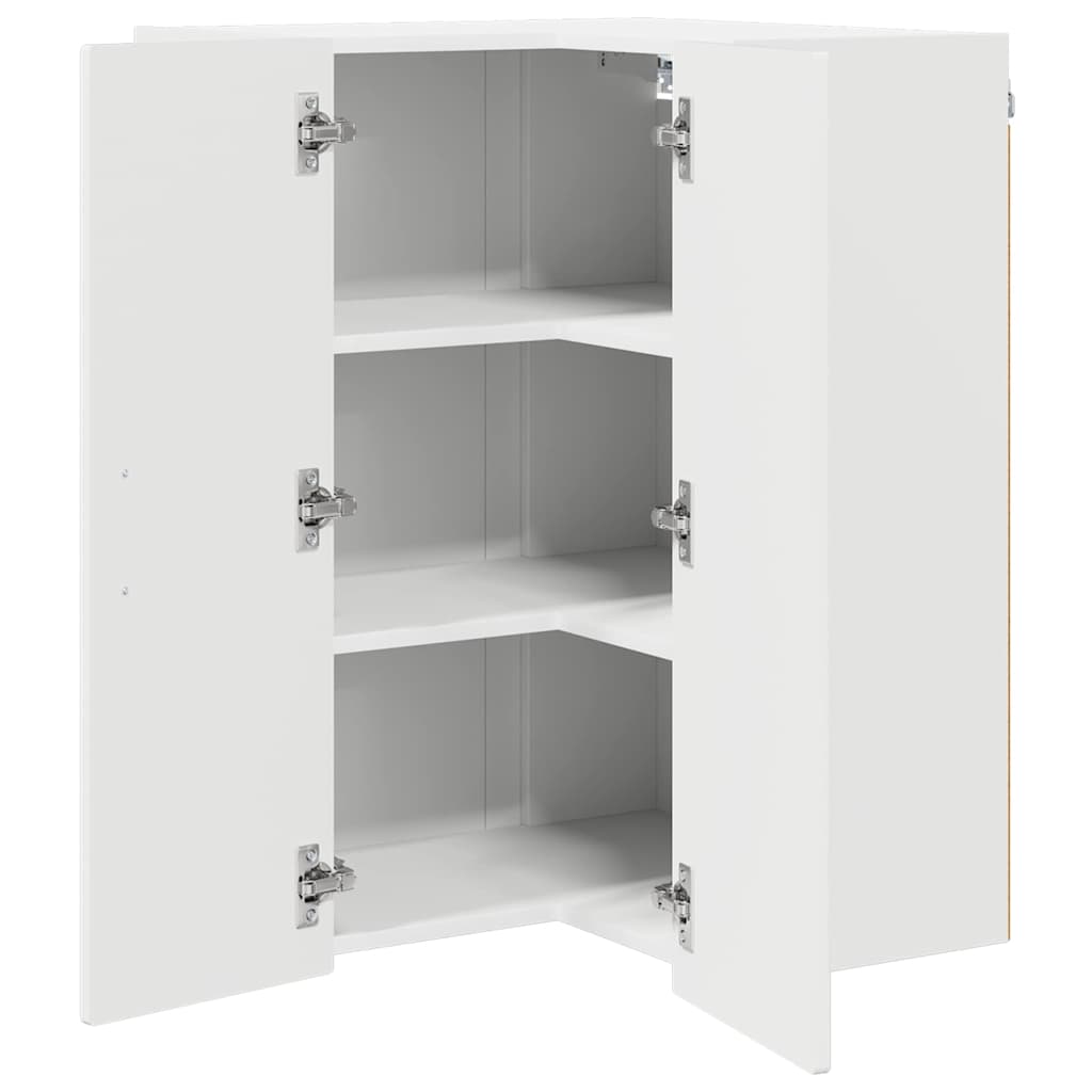 Kitchen Cabinet with Shelf High Gloss White 57 x 57 x 80 cm