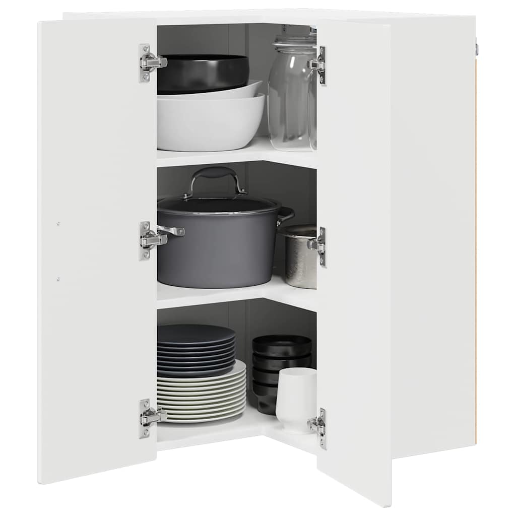 Kitchen Cabinet with Shelf High Gloss White 57 x 57 x 80 cm