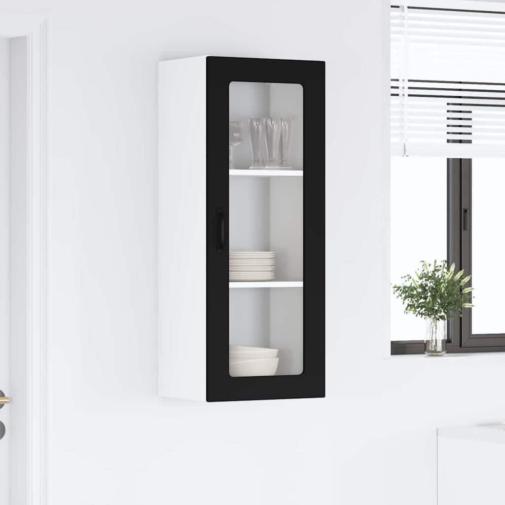 Kitchen Wall Cabinet Black 40 x 31 x 100 cm Engineered Wood