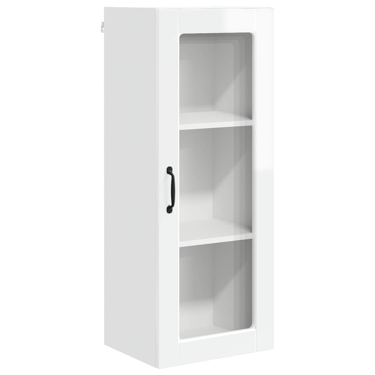 Wall Glass Cabinet PORTO High Gloss White 40 x 31 x 100 cm