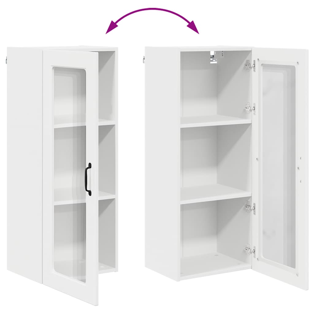 Kitchen Wall Cabinet High Gloss White 40 x 31 x 100 cm