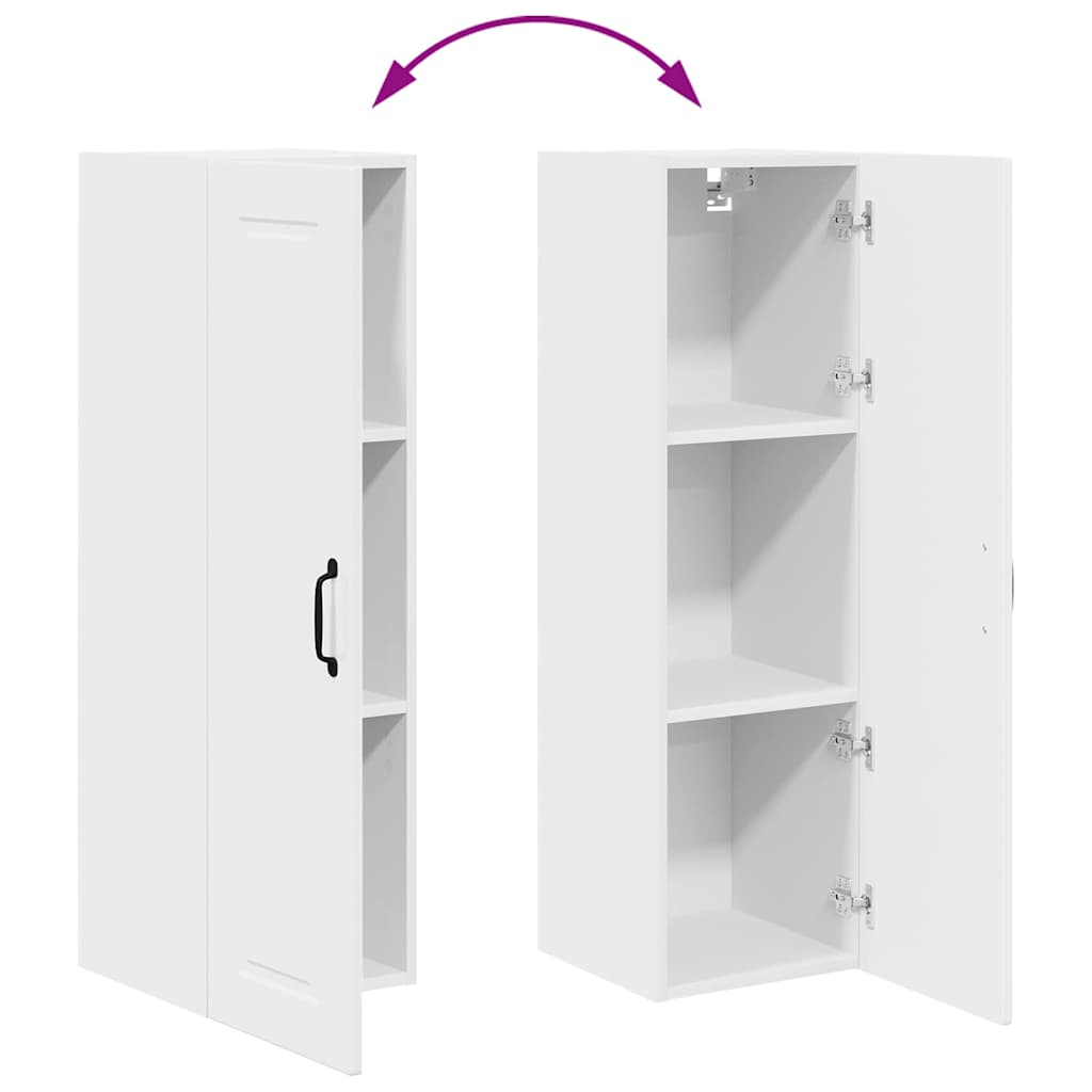 Kitchen Wall Cabinet High Gloss White 30 x 31 x 100 cm