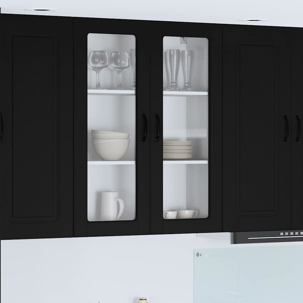 Kitchen Wall Cabinet Black 80 x 31 x 100 cm Engineered Wood