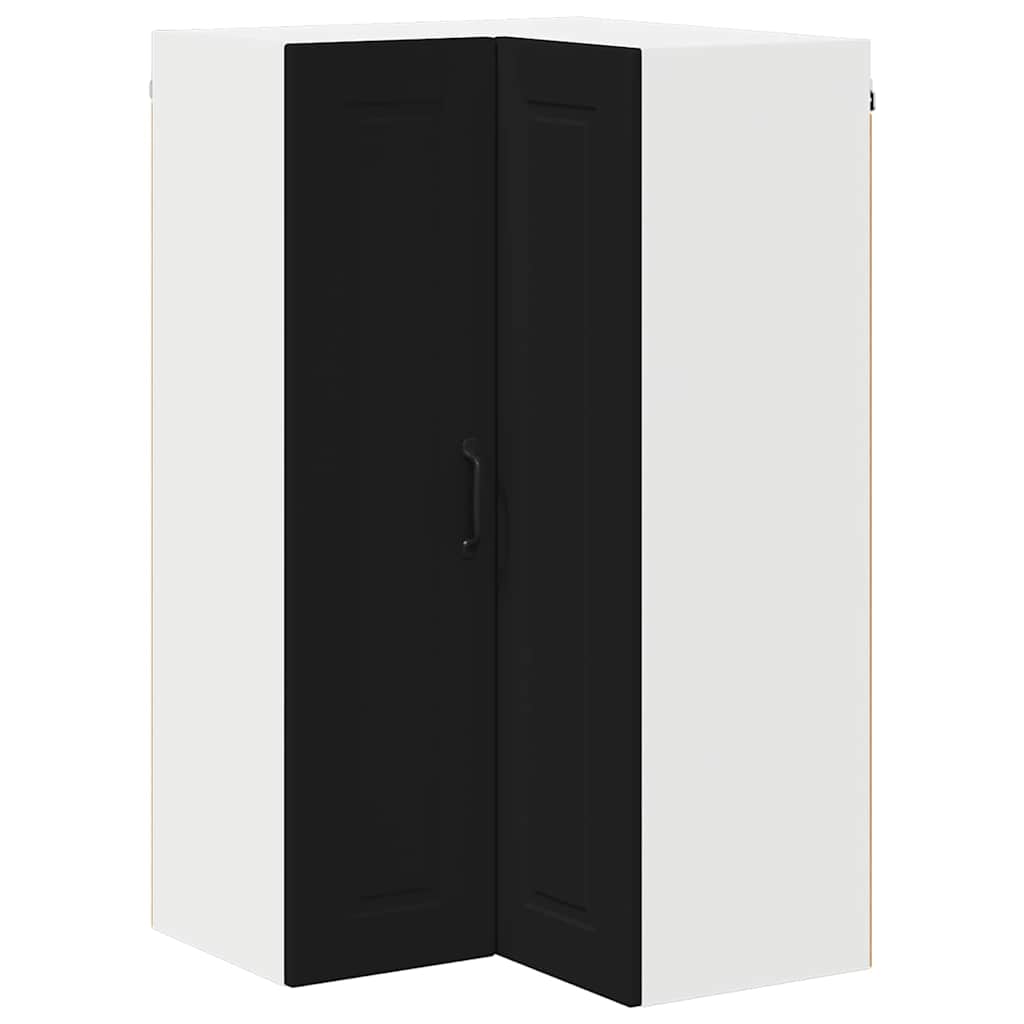 Kitchen Wall Cabinet Black 57 x 57 x 100 cm Engineered Wood