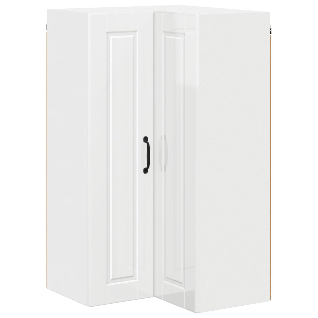 Wall Corner Cabinet PORTO High Gloss White 57 x 57 x 100 cm