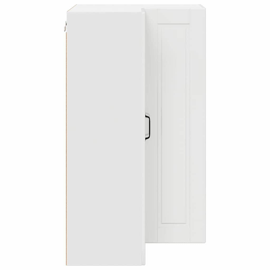 Kitchen Wall Cabinet High Gloss White 57 x 57 x 100 cm