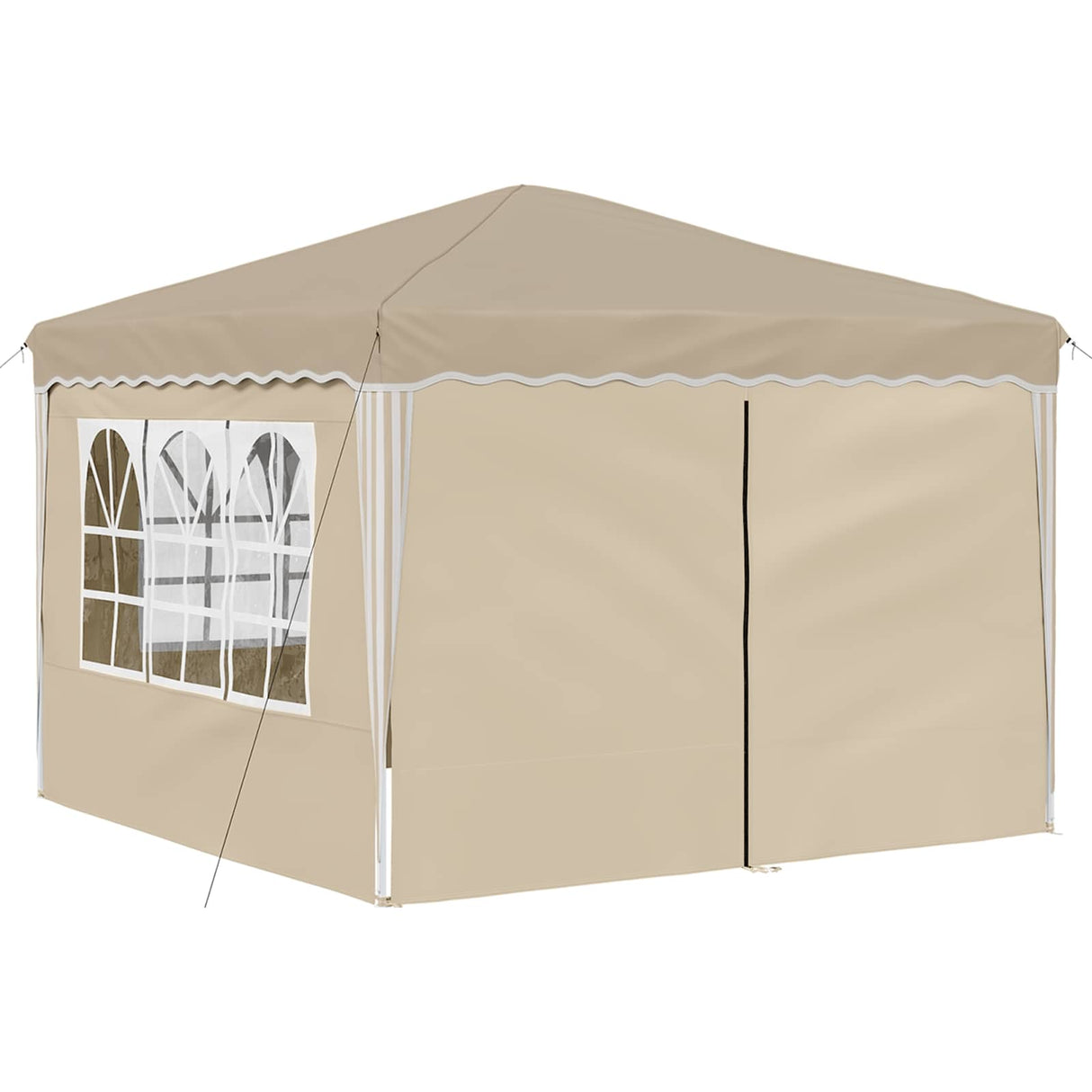 Pop-up Party Tent 288 x 288 x 245 cm Cream Oxford Fabric