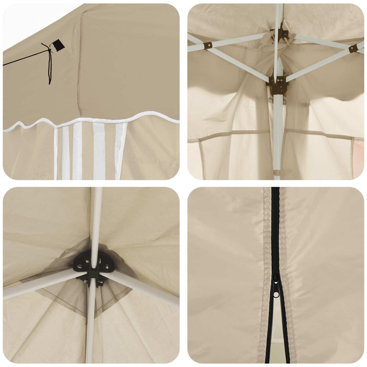 Pop-up Party Tent 575 x 288 x 245 cm Cream