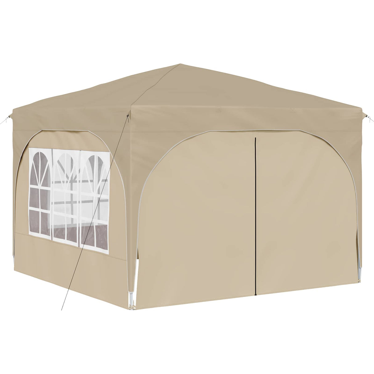 Pop-up Party Tent 290 x 290 x 245 cm Cream