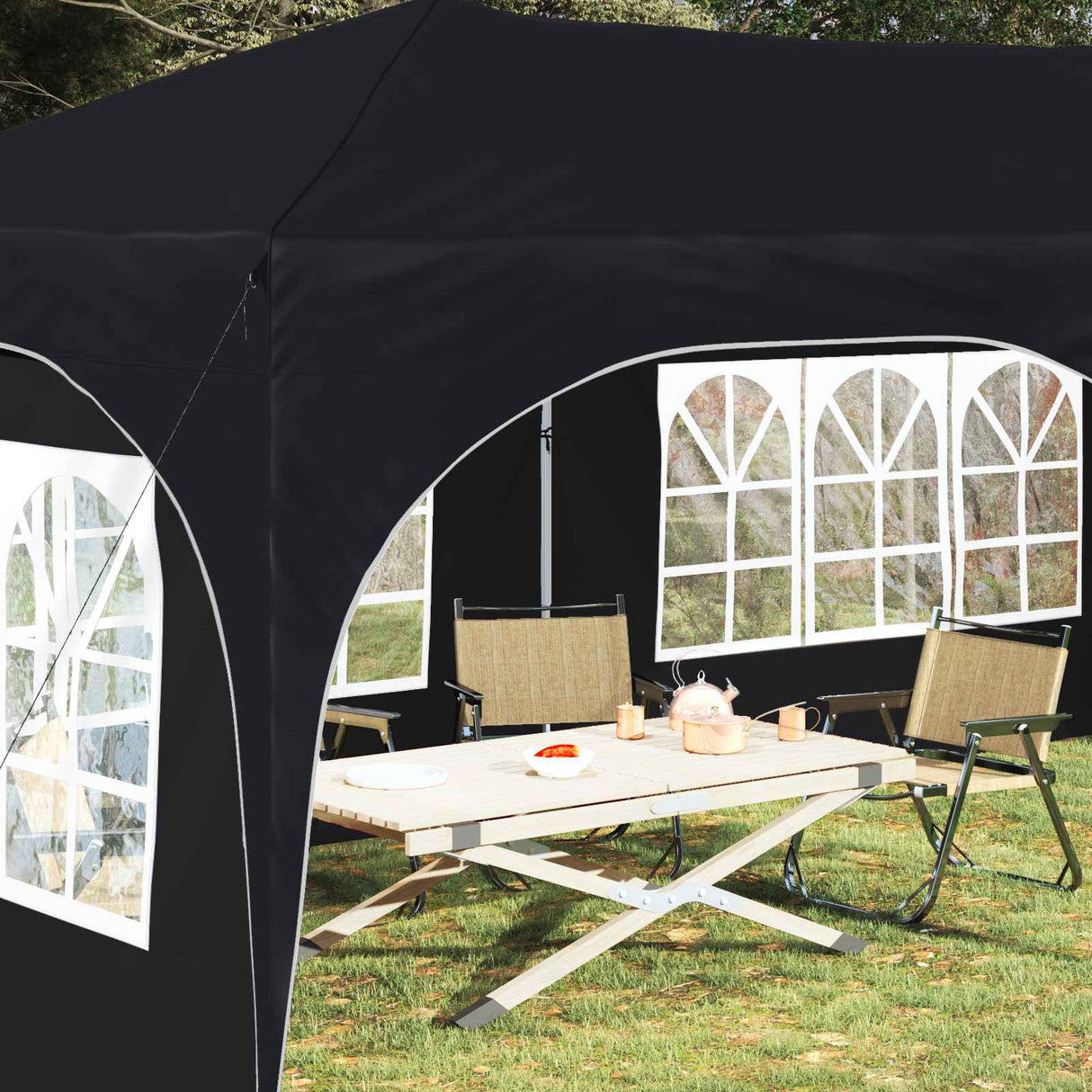 Pop-up Party Tent 575 x 288 x 245 cm Anthracite Oxford Fabric