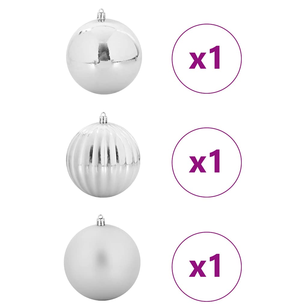 Christmas Bauble Set Other 3 pcs Silver Ø 25 cm XXL