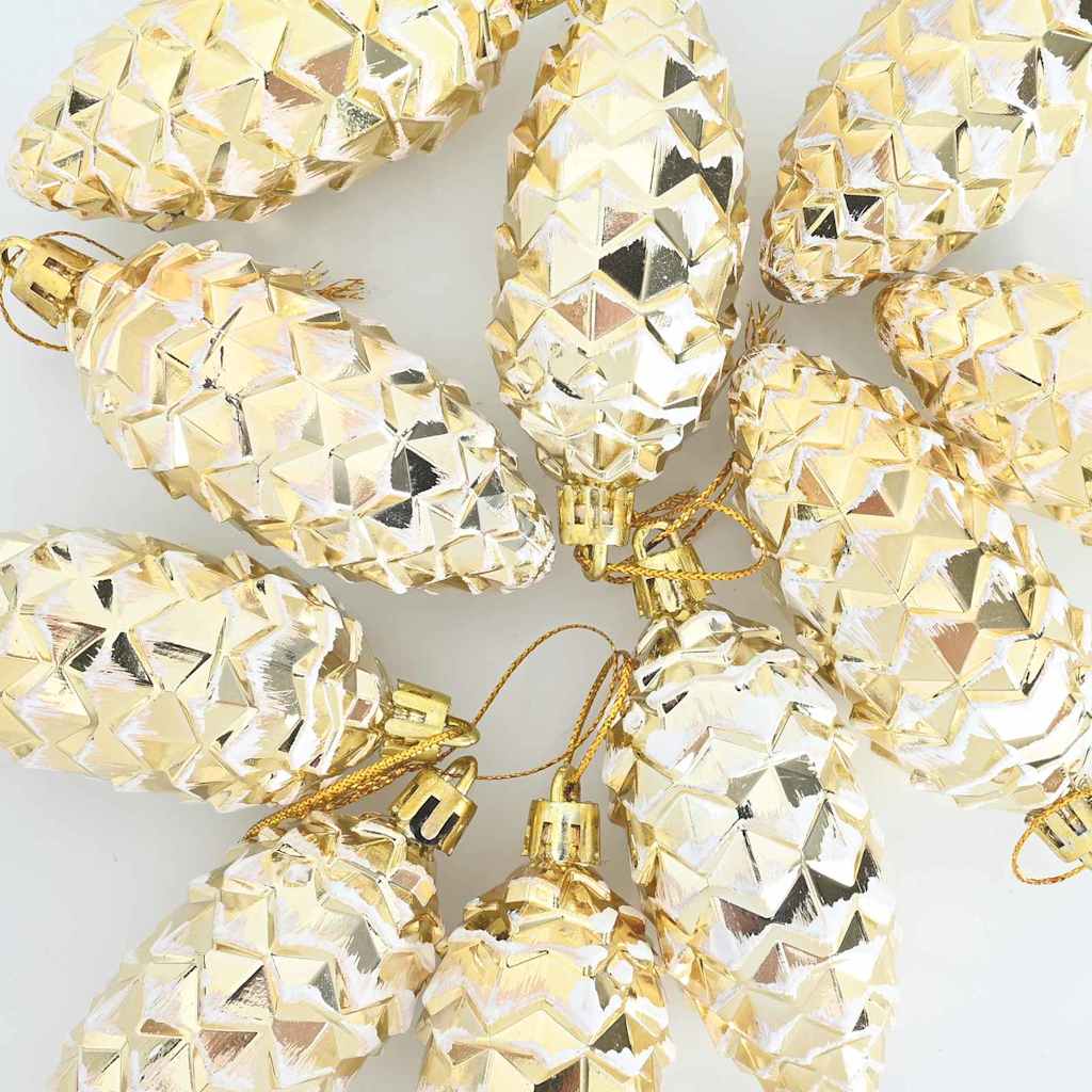 Christmas Pine Cone Ball 40 pcs Gold