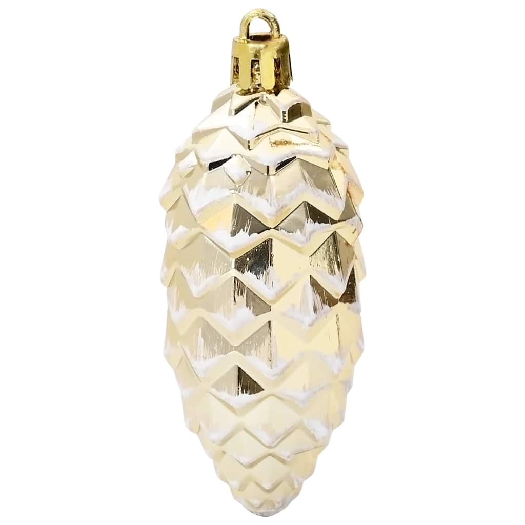 Christmas Pine Cone Ball 40 pcs Gold Plastic