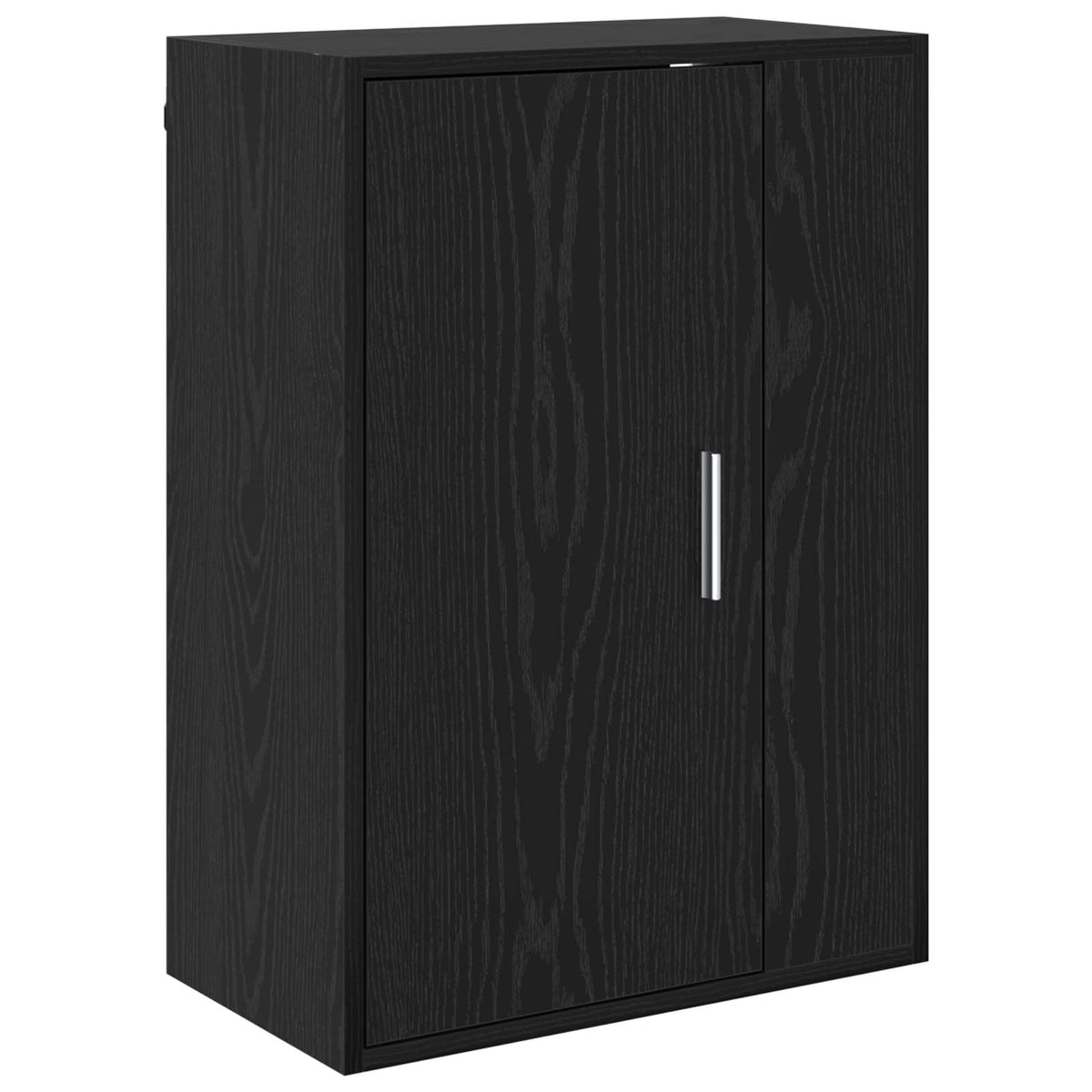 TV Cabinet Set Black Oak Engineered wood