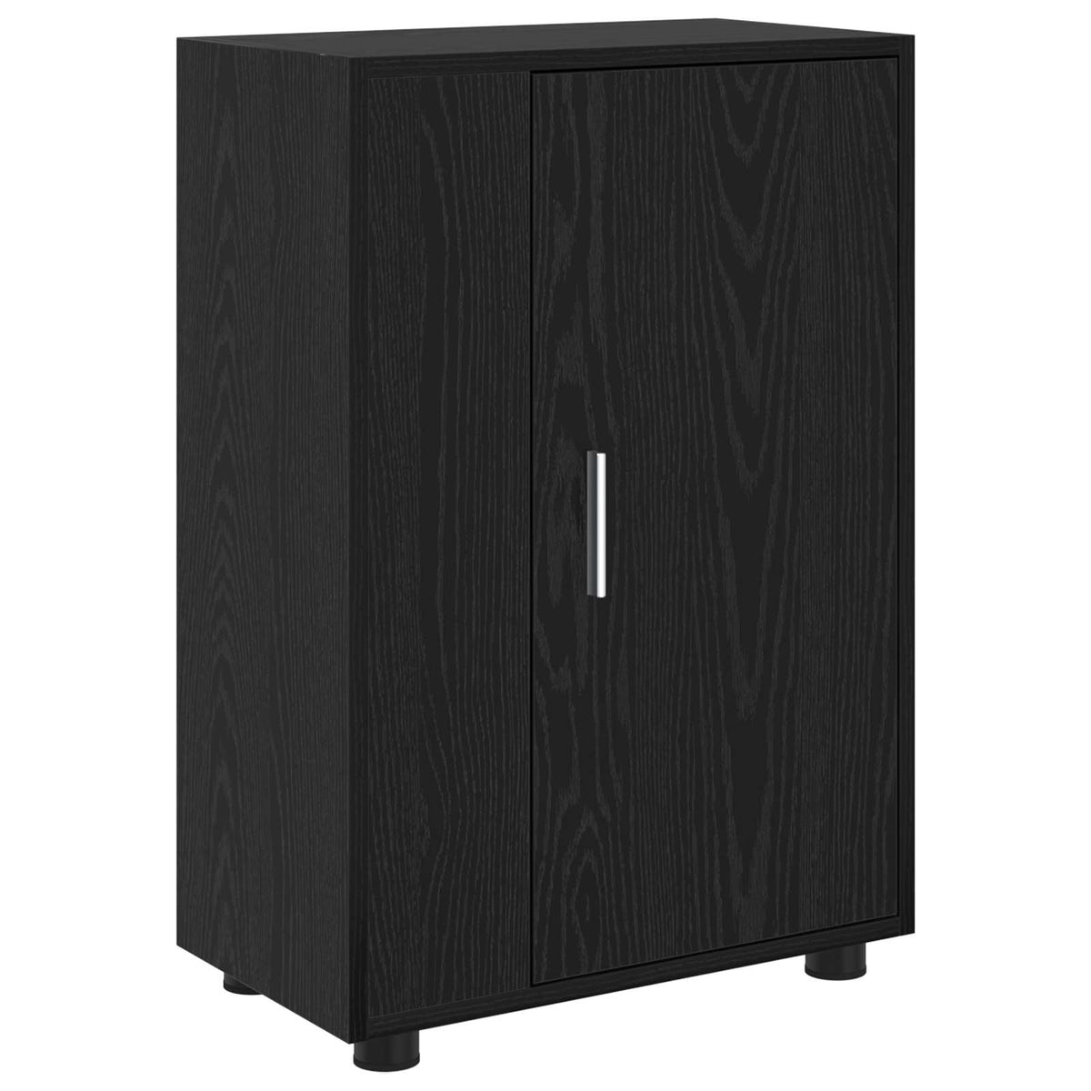 TV Cabinet Set Black Oak Engineered wood