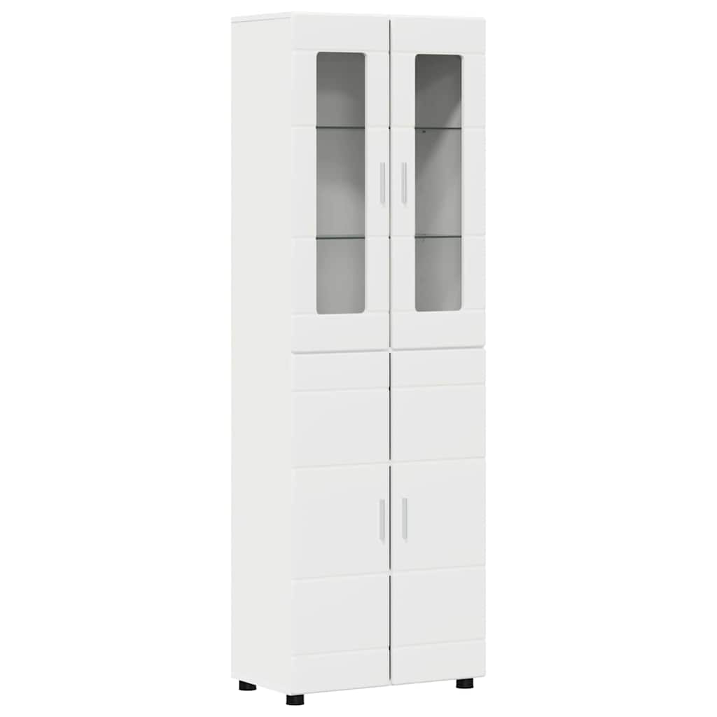 Highboard FLORIN 60 x 35 x 182 cm White Engineered Wood