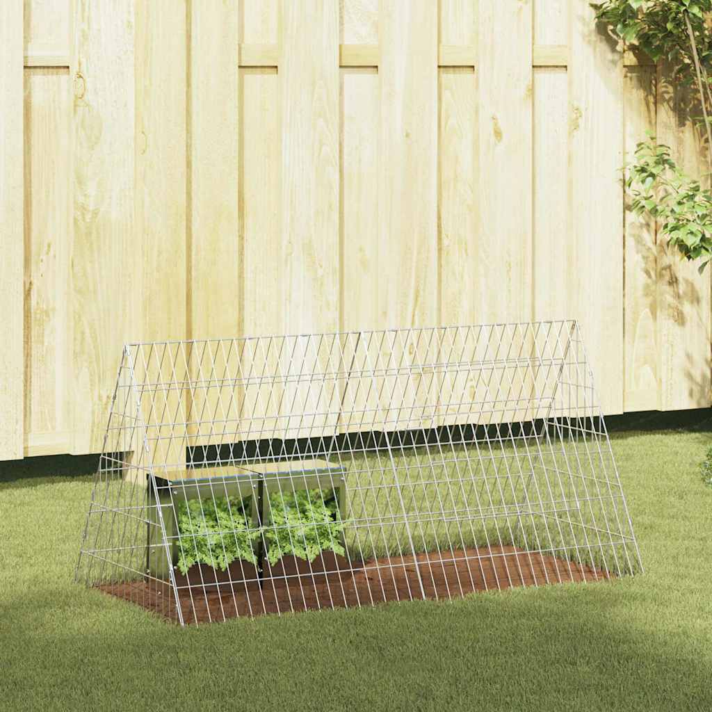 Rabbit Cage Silver 650 x 55 x 55 cm Galvanised Steel