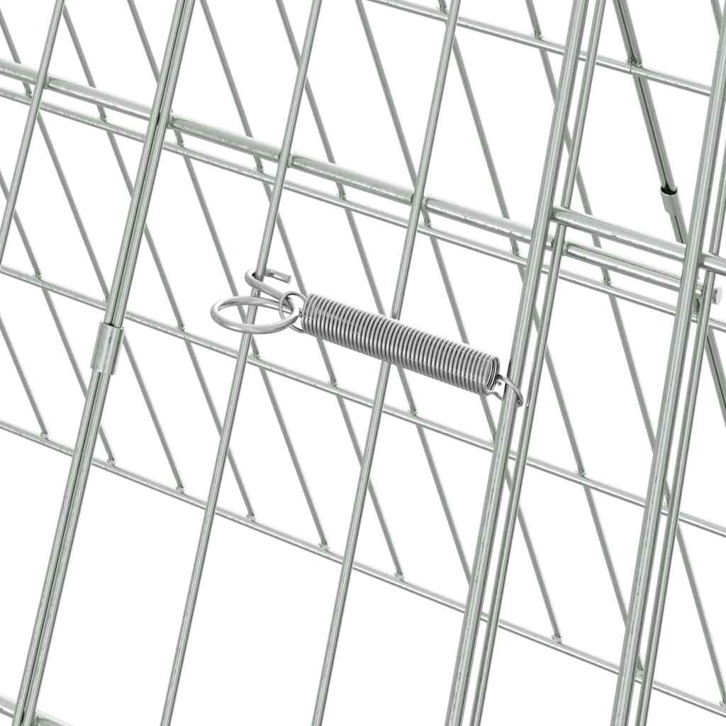Rabbit Cage Silver 215 x 55 x 55 cm Galvanised Steel