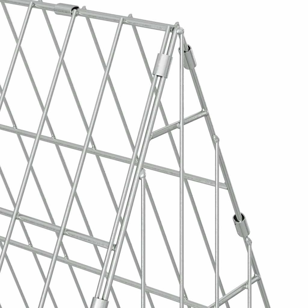 Rabbit Cage Silver 215 x 55 x 55 cm Galvanised Steel