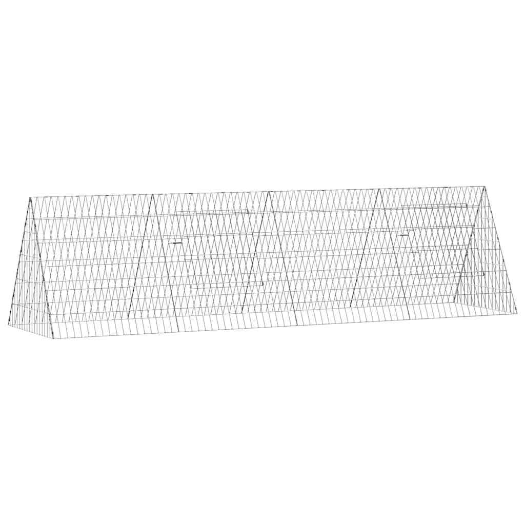 Rabbit Cage Silver 215 x 55 x 55 cm Galvanised Steel