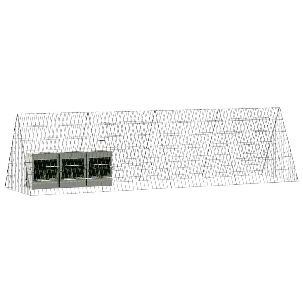 Rabbit Cage Silver 215 x 55 x 55 cm Galvanised Steel