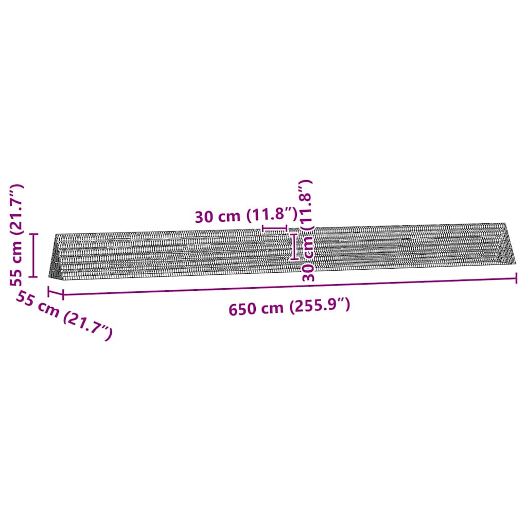 Rabbit Cage Silver 650 x 55 x 55 cm Galvanised Steel