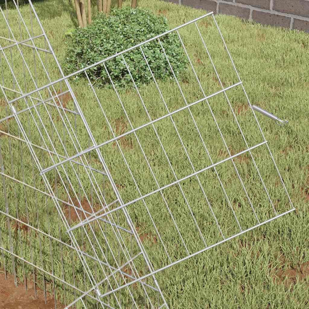 Rabbit Cage Silver 215 x 100 x 85 cm Galvanised Steel