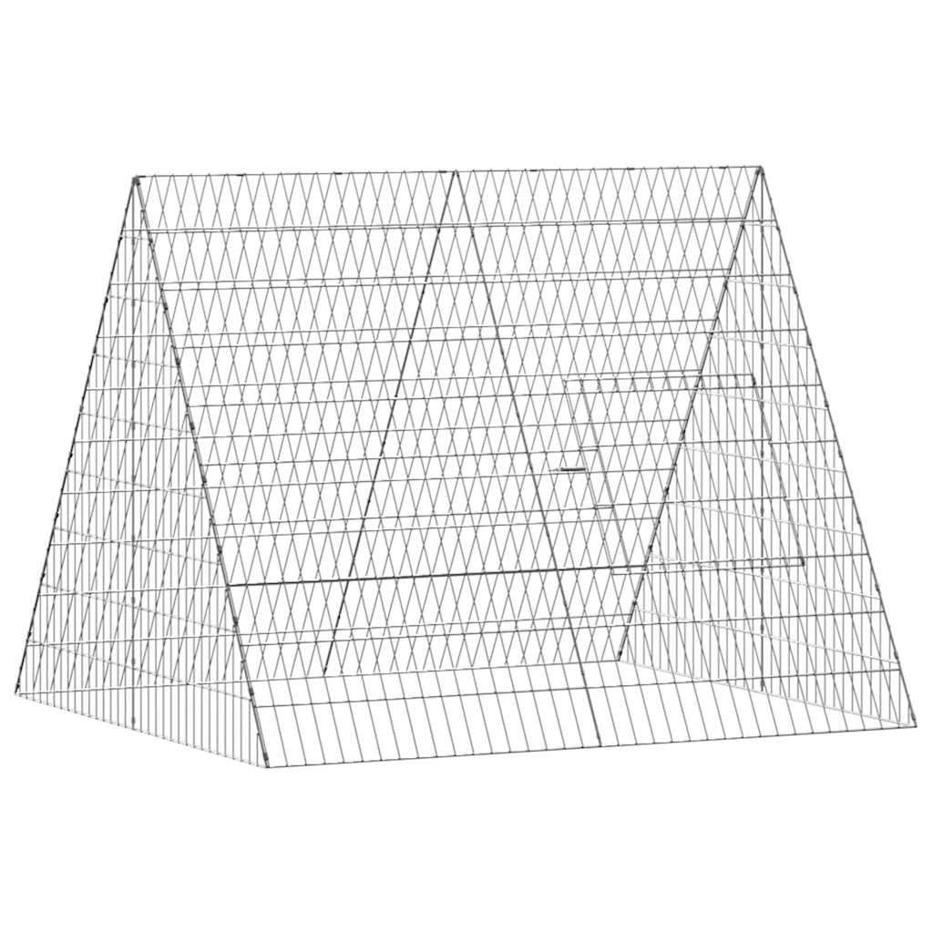 Rabbit Cage Silver 215 x 100 x 85 cm Galvanised Steel
