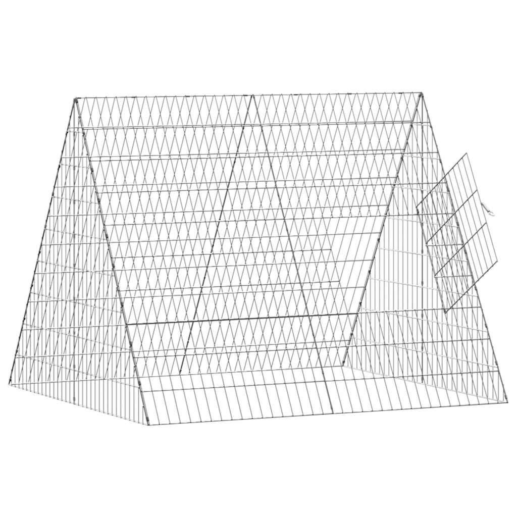 Rabbit Cage Silver 215 x 100 x 85 cm Galvanised Steel